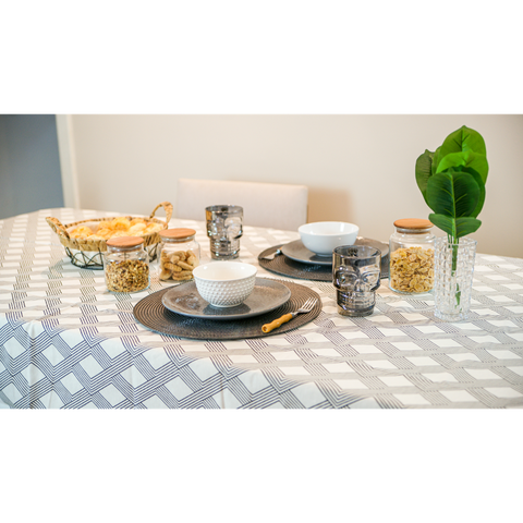 Toalha de Mesa Retangular 6 Lugares 1,50m X 2,10m - Linha Limpa Bem:piza Black/6 Lugares