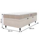 Ver imagem 4 de Cama Box Baú Colchão Solteiro Espuma D33 New Millenium 88x60cm Branco/bege Hellen Bege