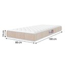 Ver imagem 3 de Cama Box Baú Colchão Solteiro Espuma D33 New Millenium 88x60cm Branco/bege Hellen Bege