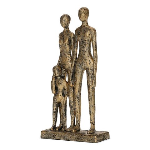 Decoração Escultura Família Poliresina 3 Pessoas Mart 20505