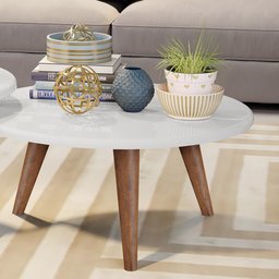 Conjunto de Mesas de Centro Pés Palito Isis Branco - 4