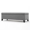 Ver imagem 7 de Recamier Bau Julia 1,20m Suede Cinza - Inova Decor