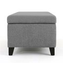 Ver imagem 4 de Recamier Bau Julia 1,20m Suede Cinza - Inova Decor
