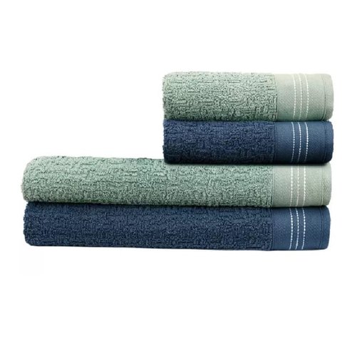 Toalha de Banho Zeus 5 Peças Azul/Verde Atlântica