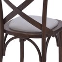 Ver imagem 3 de Cadeira De Madeira Maciça Cross Estofada Em Tecido Suede Turkey 