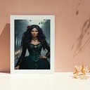 Ver imagem 1 de Quadro Pombagira da Figueira 45x34cm - com Vidro:moldura Preta