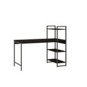 Ver imagem 5 de Escrivaninha Mesa Escritório com Estante Estilo Active 3 Prateleiras 135cm Industrial Yescasa Preto Ônix