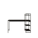 Ver imagem 6 de Escrivaninha Mesa Escritório com Estante Estilo Active 3 Prateleiras 135cm Industrial Yescasa Preto Ônix