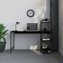 Ver imagem 2 de Escrivaninha Mesa Escritório com Estante Estilo Active 3 Prateleiras 135cm Industrial Yescasa Preto Ônix