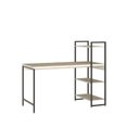 Ver imagem 5 de Escrivaninha Mesa Escritório com Estante 3 Prateleiras Estilo Industrial 135cm Active Yescasa