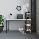 Ver imagem 2 de Escrivaninha Mesa Escritório com Estante 3 Prateleiras Estilo Industrial 135cm Active Yescasa