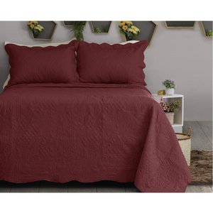 Kit Colcha Cobre Leito New Every Day Casal Amsterda Malbec Sonhare Sultan