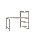 Ver imagem 5 de Escrivaninha Mesa Escritório com Estante 3 Prateleiras Estilo Industrial 135cm Active Yescasa