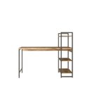 Ver imagem 6 de Escrivaninha Mesa Escritório com Estante Estilo Active 3 Prateleiras 135cm Industrial Yescasa Carvalho Marrom
