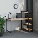 Ver imagem 1 de Escrivaninha Mesa Escritório com Estante Estilo Active 3 Prateleiras 135cm Industrial Yescasa Carvalho Marrom