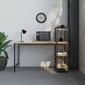 Escrivaninha Mesa Escritório com Estante 3 Prateleiras Estilo Industrial 135cm Active Yescasa - 2