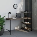 Ver imagem 1 de Escrivaninha Mesa Escritório com Estante 3 Prateleiras Estilo Industrial 135cm Active Yescasa