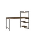 Ver imagem 5 de Escrivaninha Mesa Escritório com Estante 3 Prateleiras Estilo Industrial 135cm Active Yescasa