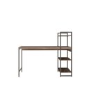 Ver imagem 6 de Escrivaninha Mesa Escritório com Estante Estilo Active 3 Prateleiras 135cm Industrial Yescasa Carvalho Dark Marrom