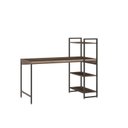 Ver imagem 5 de Escrivaninha Mesa Escritório com Estante 3 Prateleiras Estilo Industrial 135cm Active Yescasa