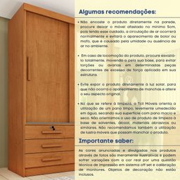 Guarda Roupa Solteiro com Espelho 2 Portas 6 Gavetas 133cm Chicago   - 12