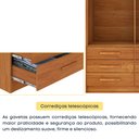 Ver mais imagens de Guarda Roupa Solteiro com Espelho 2 Portas 6 Gavetas 133cm Chicago Bege/Cinamomo
