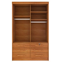 Guarda Roupa Solteiro com Espelho 2 Portas 6 Gavetas 133cm Chicago   - 13