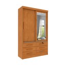 Ver imagem 3 de Guarda Roupa Solteiro com Espelho 2 Portas 6 Gavetas 133cm Chicago