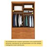 Guarda Roupa Solteiro com Espelho 2 Portas 6 Gavetas 133cm Chicago   - 4