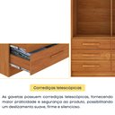 Ver imagem 7 de Guarda Roupa Solteiro com Espelho 2 Portas 6 Gavetas 133cm Chicago