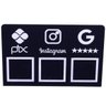 Placa Tripla Pix Instagram Google Display Plaquinha Qr Code Mesa Suporte Caixa Bancada Preto Prata - 2