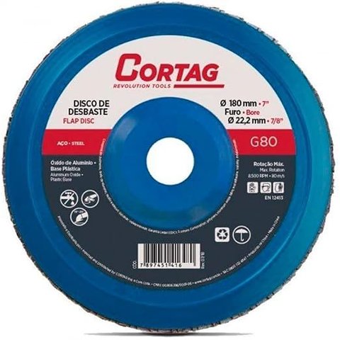 Disco Flap 7"X7/8" G80 Alumínio Cortag