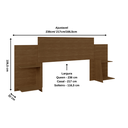 Ver imagem 4 de Cabeceira Ajustável P/ Todas Camas Prateleiras Organizadoras Cor Legno
