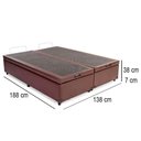 Ver imagem 3 de Cama Box Baú Casal Bipartido Marrom
