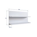 Ver imagem 3 de Prateleira Multiuso Dupla 80cm com Suporte Invisível Eleva Completa Móveis