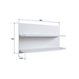 Prateleira Multiuso Dupla 80cm com Suporte Invisível Eleva Completa Móveis - 3 Prateleira Multiuso Dupla 80cm com Suporte Invisível Eleva Completa Móveis - 3