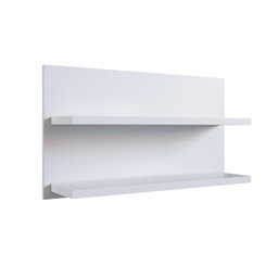 Prateleira Multiuso Dupla 80cm com Suporte Invisível Eleva Completa Móveis - 1 Prateleira Multiuso Dupla 80cm com Suporte Invisível Eleva Completa Móveis - 1