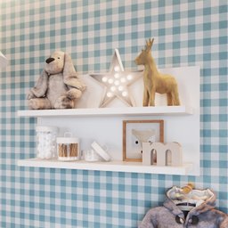 Prateleira Multiuso Dupla 80cm com Suporte Invisível Eleva Completa Móveis - 2 Prateleira Multiuso Dupla 80cm com Suporte Invisível Eleva Completa Móveis - 2