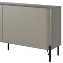 Ver imagem 7 de Rack para Sala de Estar Tv 85 Pol 4 Portas Pés Industrial Preto Alef I03 Grigio - Lyam Decor