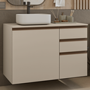 Ver imagem 1 de Gabinete Suspenso para Banheiro 100cm 1 Porta 3 Gavetas Crema Nice Madesa 03