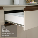Ver mais imagens de Gabinete Suspenso para Banheiro 100cm 1 Porta 3 Gavetas Crema Nice Madesa 03
