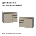 Ver imagem 6 de Gabinete Suspenso para Banheiro 100cm 1 Porta 3 Gavetas Crema Nice Madesa 03