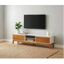Ver imagem 1 de Rack Retrô para TV até 60 Polegadas 180cm MDF com Pés em Madeira Maciça Bali Yescasa