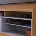 Ver imagem 4 de Home Theater Ripado Maceió para TV 65 Polegadas com LED 1 Porta 4 Nichos com Pés Freijó Cinza Fosco