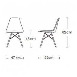 Conjunto 2 Cadeiras Charles Eames Eiffel Cozinha Confortavél Nico Decore Cadeira para diversos ambie - 6
