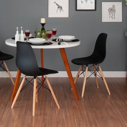 Conjunto 2 Cadeiras Charles Eames Eiffel Cozinha Confortavél Nico Decore Cadeira para diversos ambie - 2