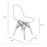 Conjunto 2 Cadeiras Charles Eames Eiffel Cozinha Confortavél Nico Decore Cadeira para diversos ambie - 5