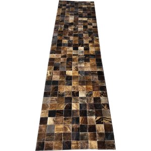Tapete De Couro Passadeira Marrom exótico 0,60x2,50 s/borda