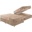 Ver imagem 1 de Cama Box Baú Casal: Colchão Espuma D33 Paropas Pasquale + Base CRC Suede Clean(138x188)