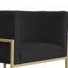 Kit 02 Poltronas Luana Para Sala Suede Cores - DS Estofados - Preto - 5